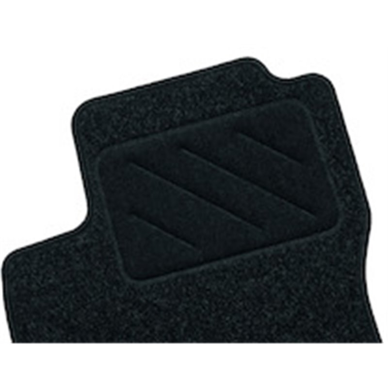 Tapis de sol en velours standard Avant et arrière, noir