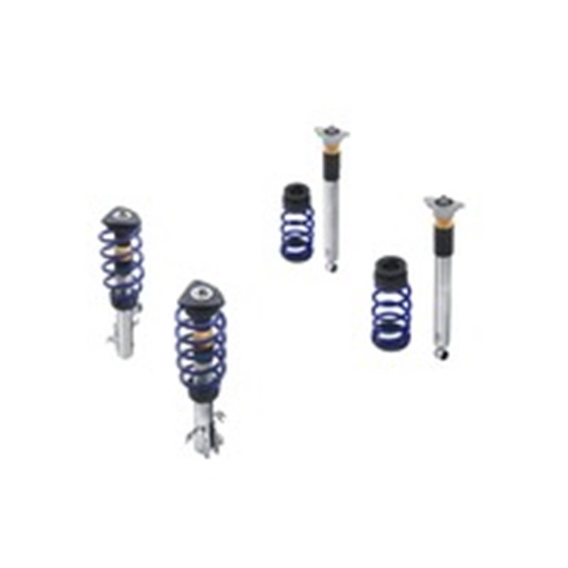 Kit de suspension avec ressorts hélicoïdaux sur amortisseurs acier inoxydable avec ressorts laqués en bleu Ford Performance