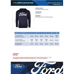 Sweat à capuche Ford Basique « Signature »