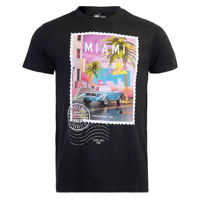 T-shirt Ford Mustang Miami Vibes Édition, noir