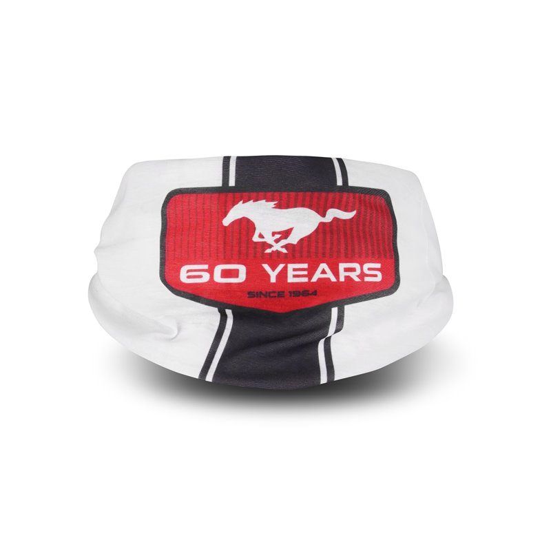 Foulard tube blanc Ford Mustang 60 Years