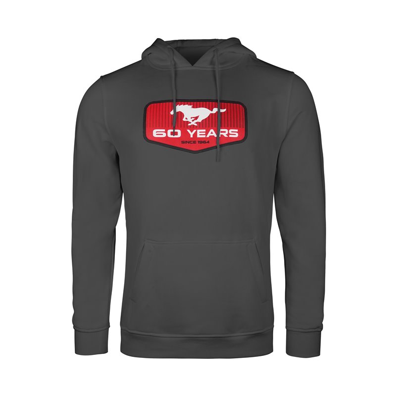 Sweat à capuche gris Ford Mustang 60 Years