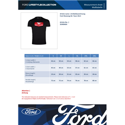 T-shirt noir Ford Mustang 60 Years