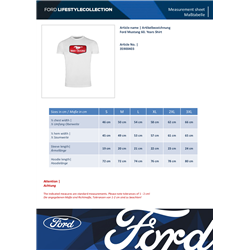 T-shirt blanc Ford Mustang 60 Years