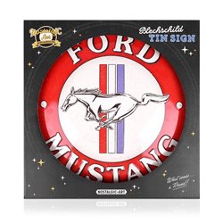 Ford plaque de tôle Mustang 3 Bandes Rouge